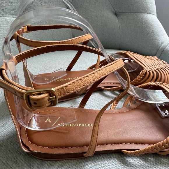 Anthropologie Edie Woven Sandals Women's 10 Strappy Coastal Beach - Picture 5 of 13